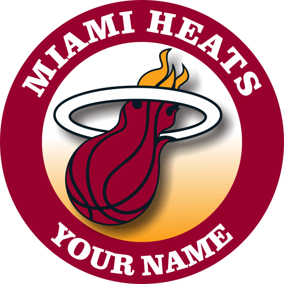 Miami Heats Customized Logo iron on paper